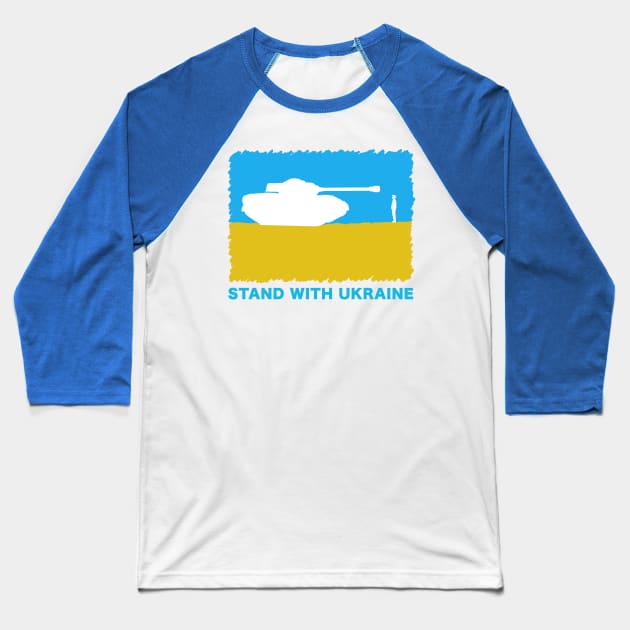 Stand With Ukraine Baseball T-Shirt by Top Viral Creations